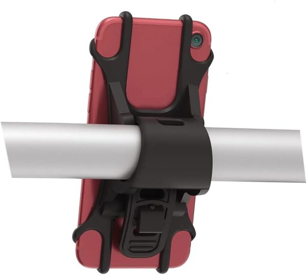 Bike Motorcycle Phone Mount GPS/Map/Music Made of Durable Non-Slip Silicone. Detachable Bike Phone Holder for Handlebars,Compatible with 99% iPhone 16-12, Samsung S23, 4.5"-6.1" Phones