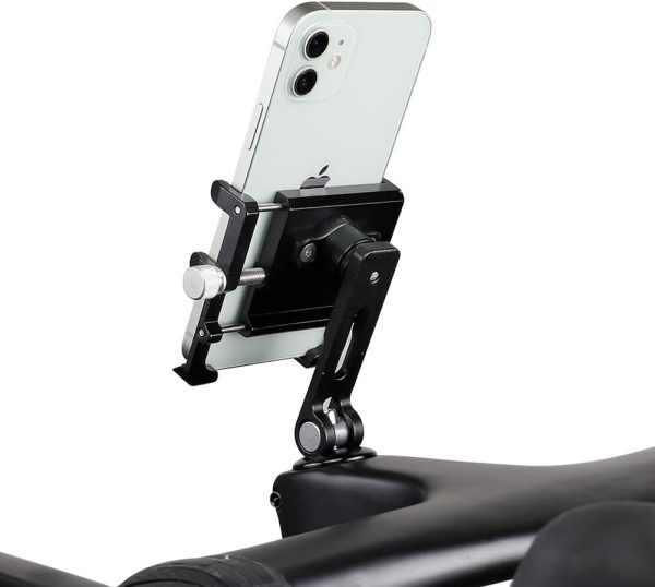 Bicycle Stem Cellphone Mount Aluminum Alloy Handlebar Mobilephone Support Adjustable Bottom Bracket with Bottom Holder