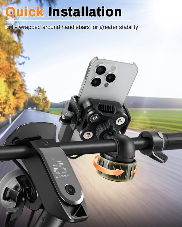 Motorcycle Phone Mount Holder,Bike Phone Mount Holder[Unobstructed Camera],for iPhone and More 4.7"-7" Smartphones,Motorcycle Accessories and Bike Accessories - Image 2