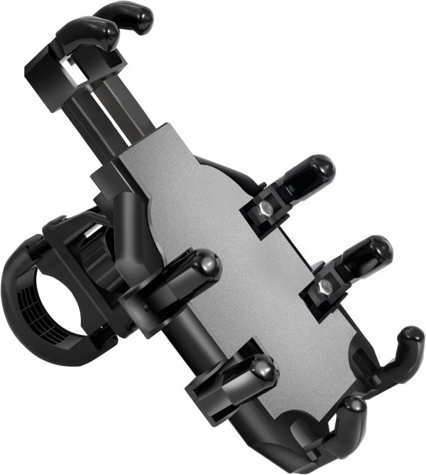 Bicycle Phone Mount,Anti-Shake Motorcycle Phone Mount,Rotatable Adjustment Handlebar Cellphone Holder for Motorcycle Bike Bicycle ATV Fit 5.4''-7.2'' Smartphone. (Black)
