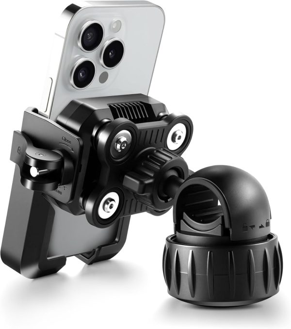 Motorcycle Phone Mount Holder,Bike Phone Mount Holder[Unobstructed Camera],for iPhone and More 4.7"-7" Smartphones,Motorcycle Accessories and Bike Accessories